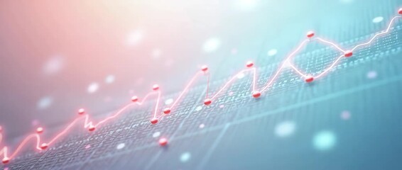 Dynamic financial graph pulsates with vibrant energy, as the camera slowly pans across a futuristic digital interface, lights flicker subtly, creating an engaging cinematic atmosphere. - Powered by Adobe