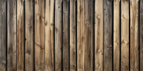 The Wooden Fence Background of Vertical Rustic Planks with Weathered Texture
