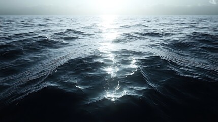 Ocean waves at sunrise reflection