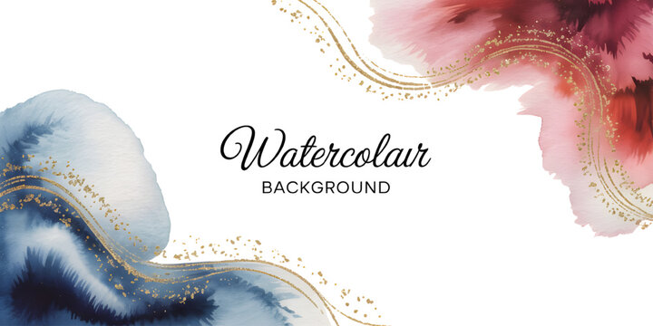 Watercolor invitation background with elegant color washes suitable for event designs 