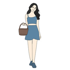 woman with shopping bags