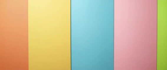 Colorful vertical stripes gently sway in a minimalist design, with a smooth panning camera capturing the pastel hues in a calming, cinematic ambiance. - Powered by Adobe