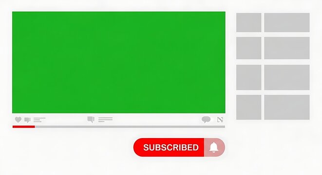 Online Video Platform Interface with Green Screen Placeholder and Subscription Notification for Cont.jpg