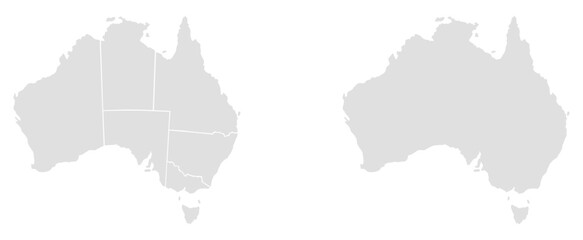 Obraz premium Australia country vector map with states.