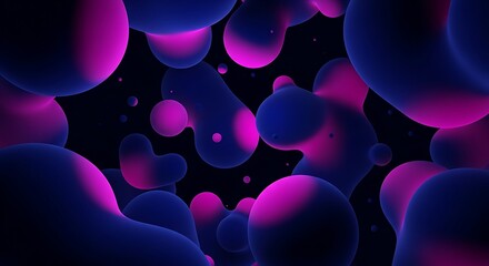 Abstract Glowing Spheres and Blobs in a Dark Void a Modern and Artistic Digital Creation with Smooth.jpg
