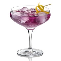 Cosmopolitan Cocktail with Lemon Twist Elegant