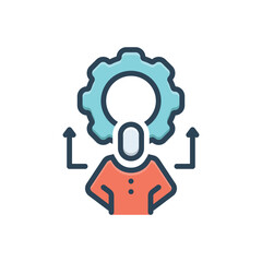 Color illustration icon for unified approach