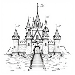 Obraz premium castle vector illustration