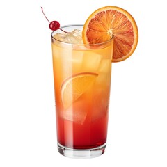 Layered Tequila Sunrise Drink Highball Glass
