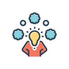 Color illustration icon for complementary skills