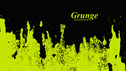 Vibrant green grunge texture with black background creates a striking abstract design element