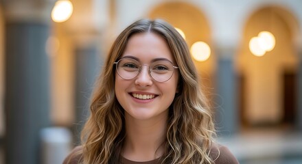 Portrait of a charming young woman with a bright smile showcasing her natural beauty and positive ou.jpg