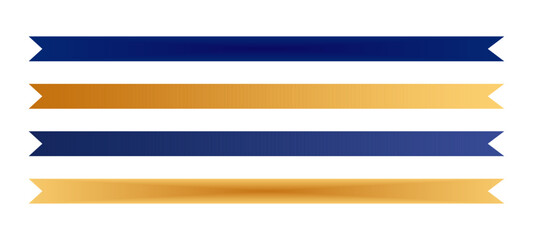 Blue and Gold gift bow and ribbon for present wrapping.