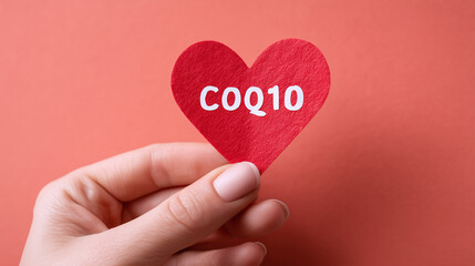 CoQ10 Heart Supplement Concept – Antioxidant Energy and Cardiovascular Wellness