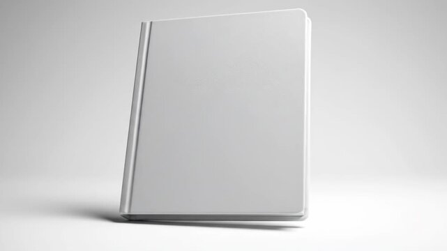 Blank Book Cover Mockup White, Isolated, Hardcover, Template