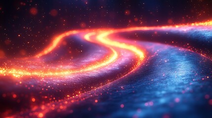 Abstract glowing streams design