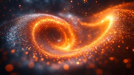 Abstract swirling design particles