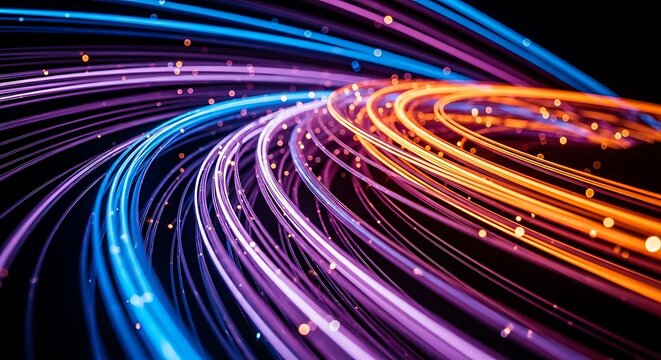 Dynamic Fiber Optic Network Data Stream with Vibrant Colors and Particle Effects for Modern Technolo.jpg