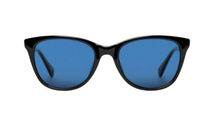 Elegant black sunglasses isolated on transparent background for a sophisticated look