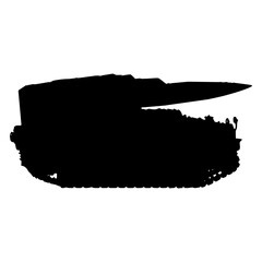 Naklejka premium Silhouette Tank