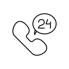 24 Hours vector icon