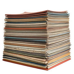 Stacked colorful paper. Neat, thick pile, various textures