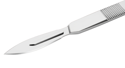 Surgical Scalpel Blade Close Up Studio Shot.