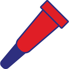 Red And Blue Medical Syringe Icon Isolated On White Background With Transparent Background