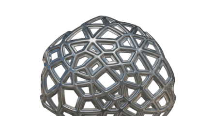 Abstract Geometric Metal Sculpture.