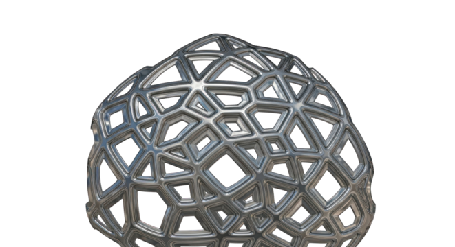 Abstract Geometric Metal Sculpture.