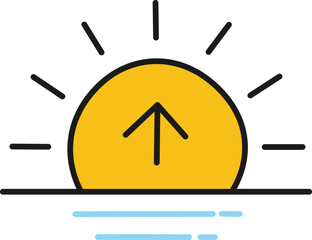 Sunrise sunset icon, Sunrise and sunset icon