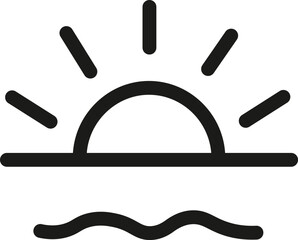 Sunrise sunset icon, Sunrise and sunset icon, black and white