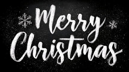 merry christmas lettering on black background