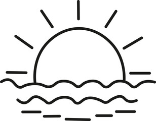 Sunrise sunset icon, Sunrise and sunset icon, black and white