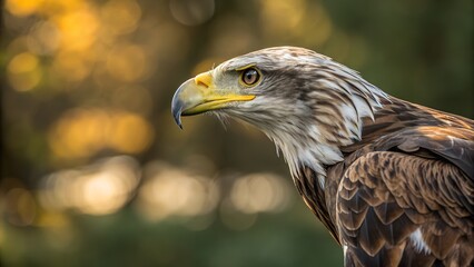 Close-Up Eagle in Three-Quarter Profile – Detailed Wildlife Photography