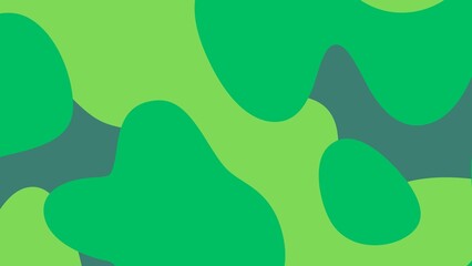 Abstract background featuring organic, blob-like shapes in various shades of green against a muted gray-green backdrop