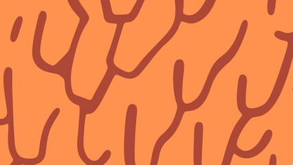 Abstract illustration of a network of organic-looking, interconnected lines against a warm orange background. The design evokes concepts of veins, branching structures, or natural patterns © Ibnu