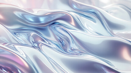 Stunning iridescent flowing liquid metal abstract modern background design