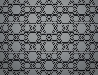 Fototapeta premium The geometric pattern with lines. Seamless vector background. Gray and black texture. Graphic modern pattern. Simple lattice graphic design