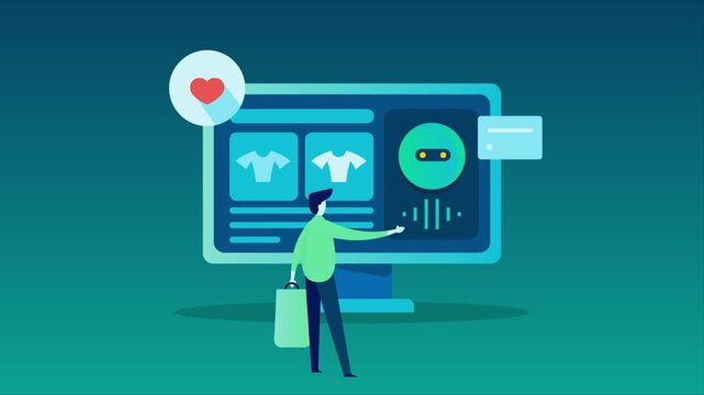 AI assistant delivers product recommendations and checkout support to customer transaction.