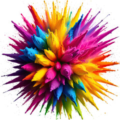 Colorful explosion Bright vivid hues bursting outward in spiky design