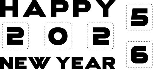 2026 happy new year vector