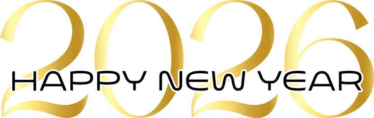 2026 happy new year vector