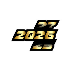 2026 happy new year vector