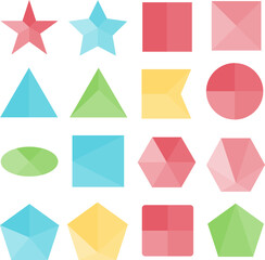 Geometric shapes, a set of geometric shapes in pastel colors. Vector, designer illustration, web banner, poster.