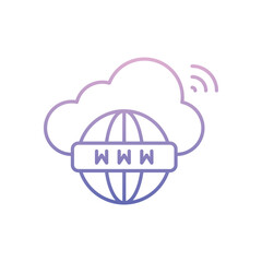 Internet Cloud vector icon