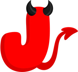 Devil Alphabet J Letter