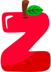 Apple Alphabet Z Letter