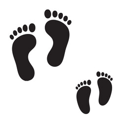 Black Footprint Icons footstep human