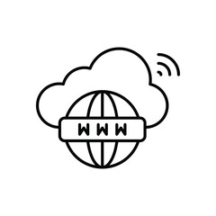 Internet Cloud vector icon